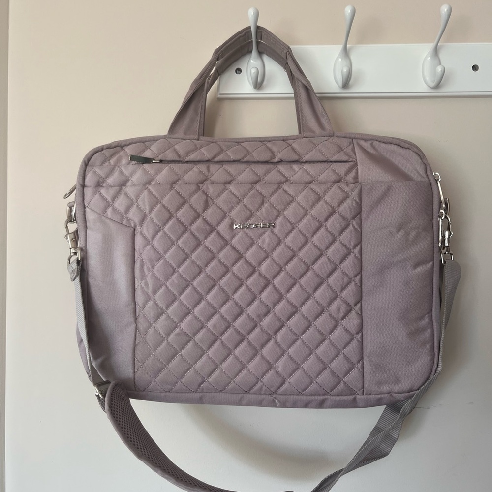 KPOSER purple/pink Quilted LAPTOP work Bag